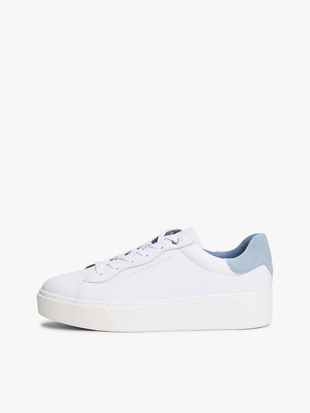 Leather Cupsole Platform Trainers