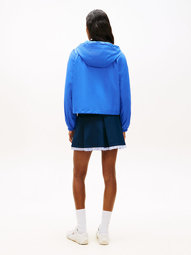 Relaxed Water Repellent Ripstop Hooded Windbreaker
