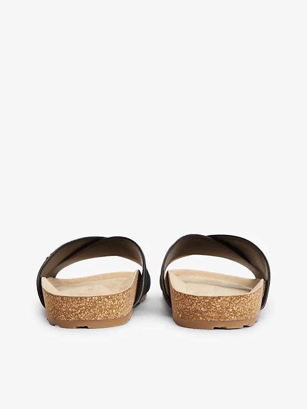 Suede Strap Cork Sandals