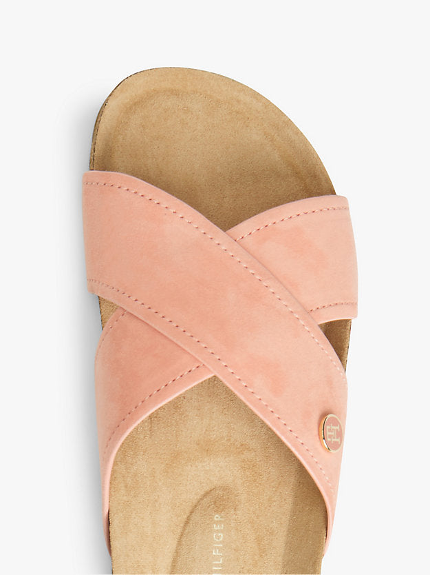 Suede Strap Cork Sandals