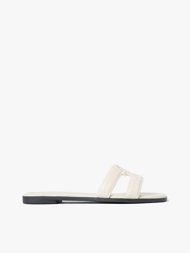 Leather Monogram Strap Mules