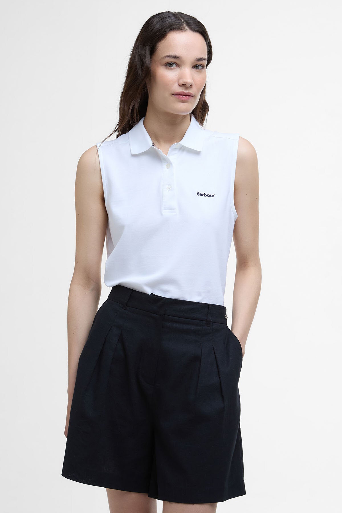 Bowford Sleeveless Polo Shirt - WHITE