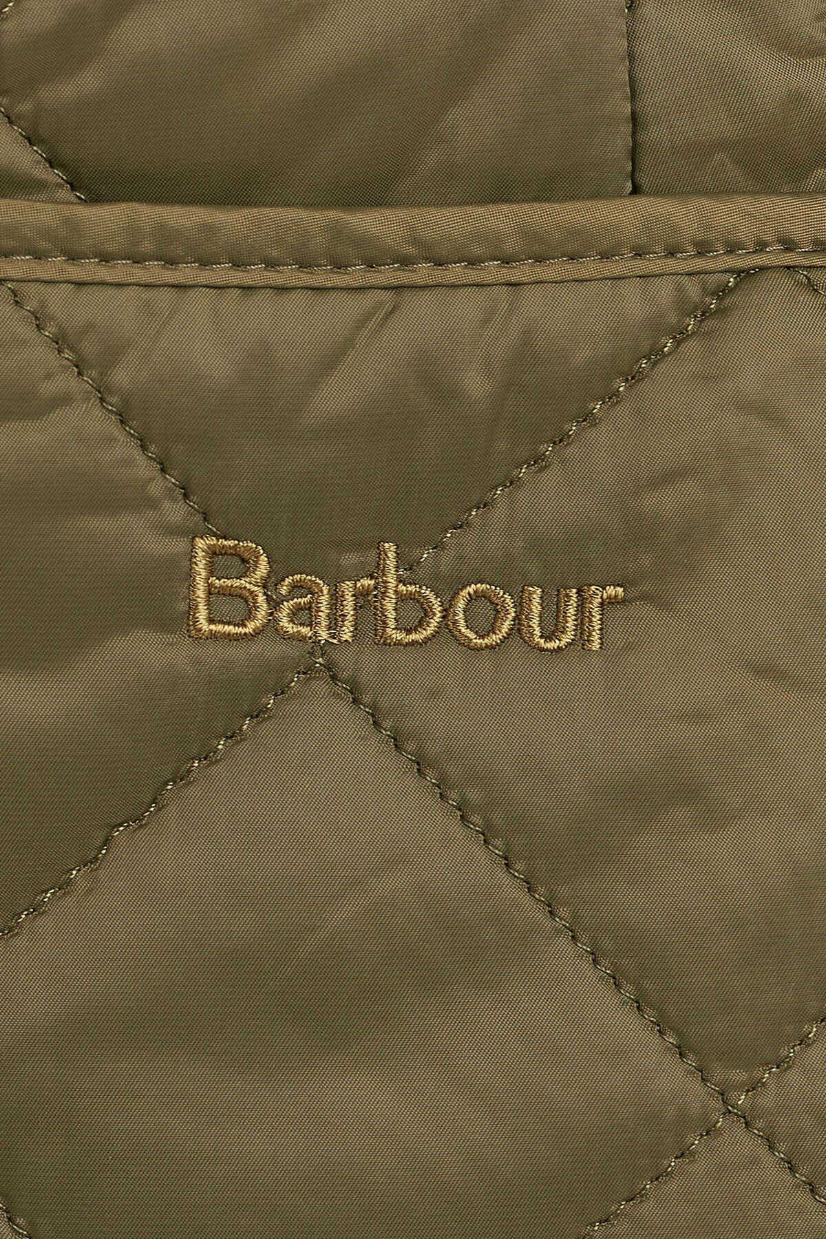 Deveron Quilted Jacket - OLIVE/PALE PINK
