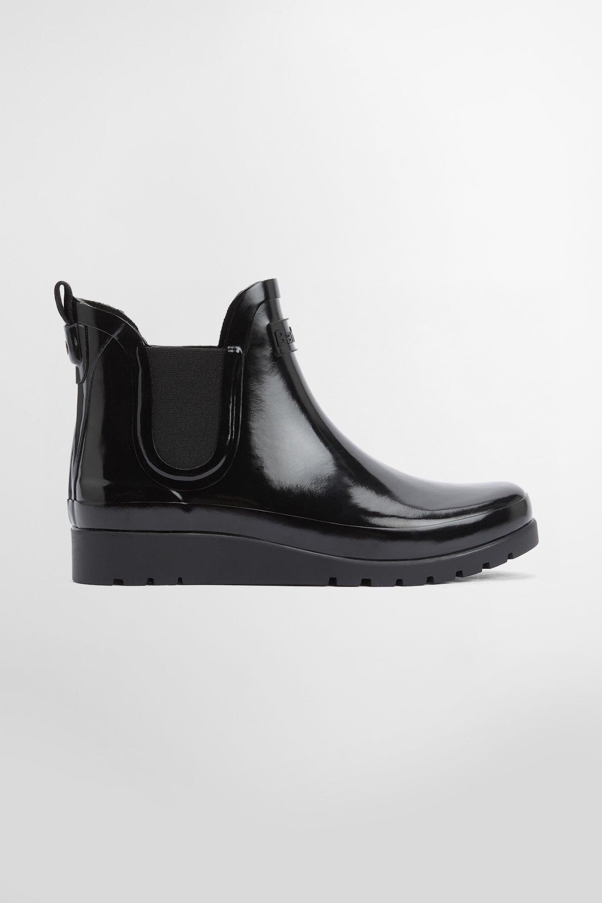 The Edit by Alexa Lou Wedge Ankle Wellingtons - BLACK