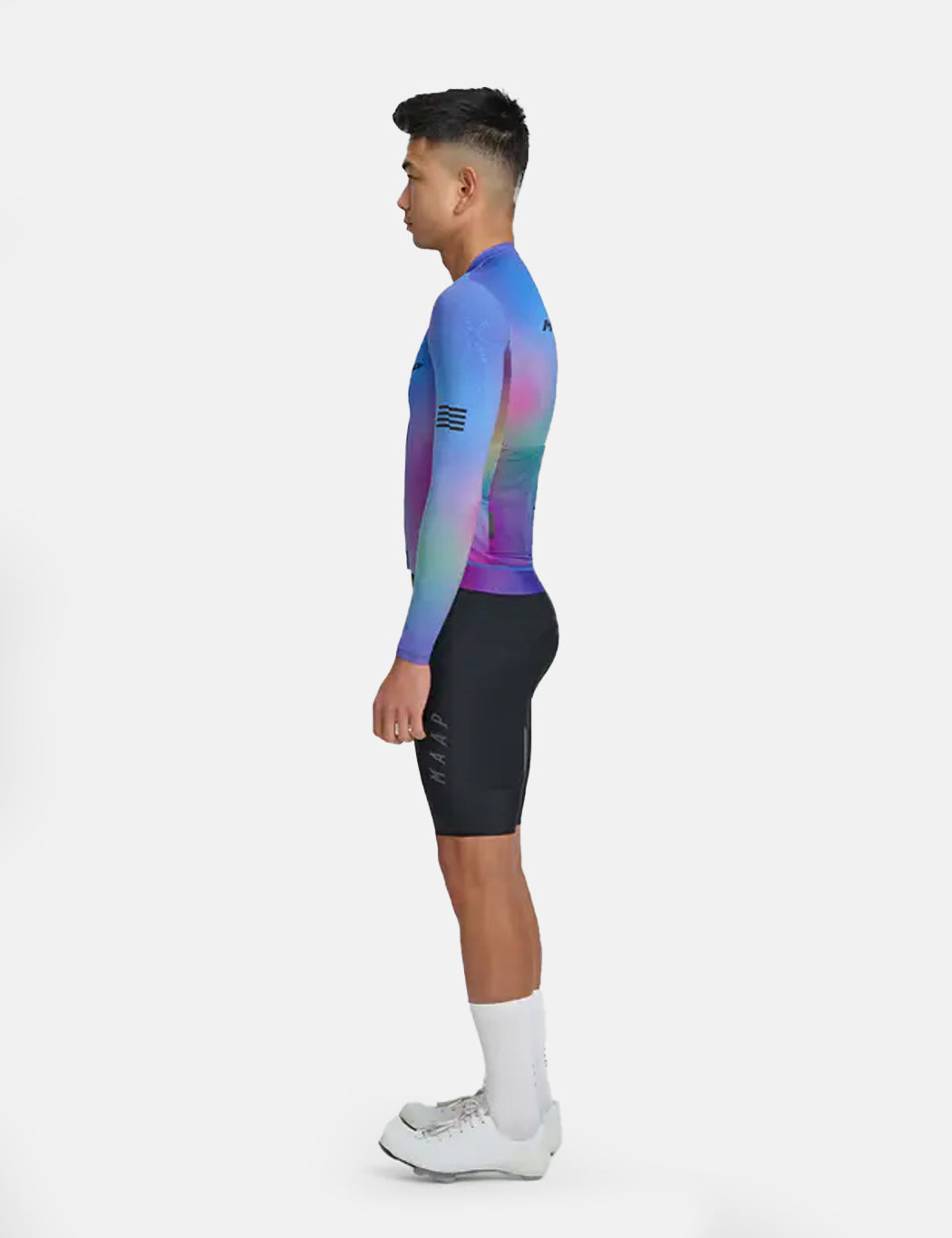 Blurred Out Pro Hex Long Sleeve Jersey 2.0 - Blue Mix