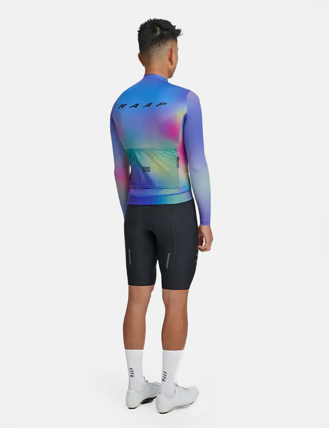 Blurred Out Pro Hex Long Sleeve Jersey 2.0 - Blue Mix