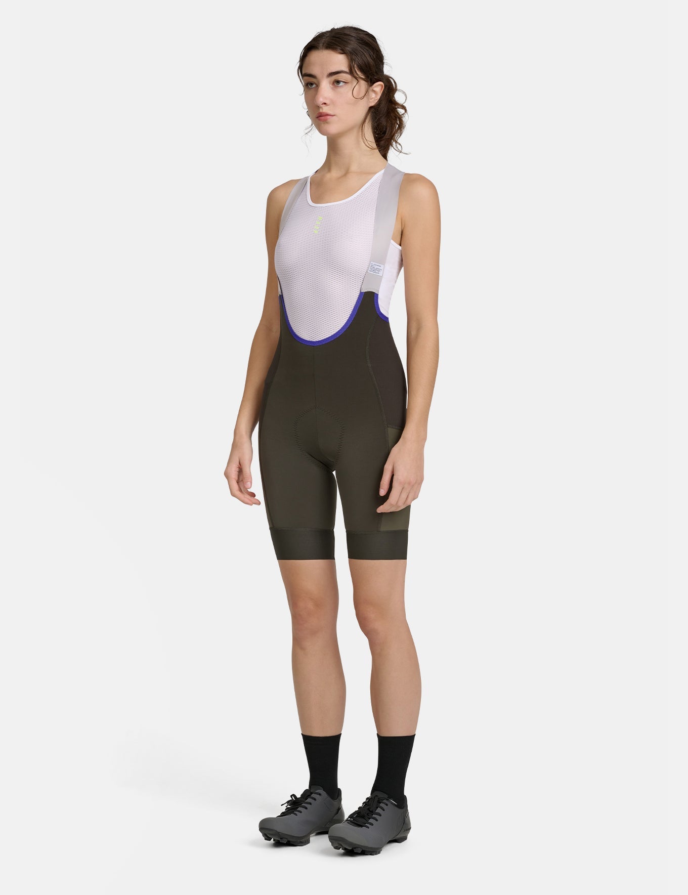 Womens Alt_Road Cargo Bib Shorts - Burnt Olive Green