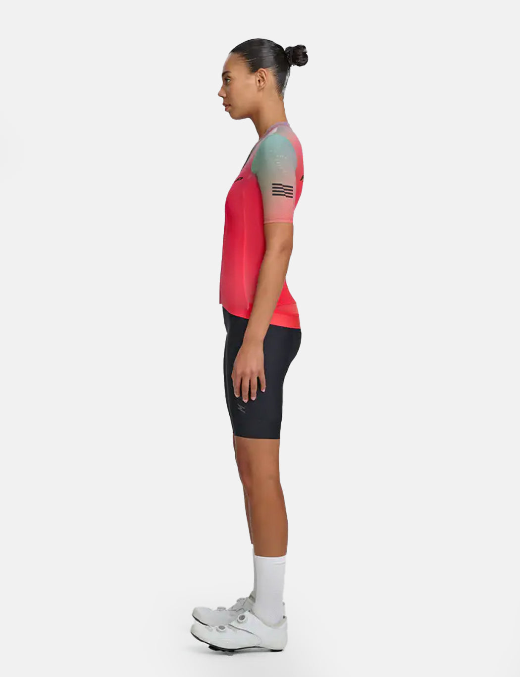 Womens Blurred Out Pro Hex Jersey 2.0 - Red Mix