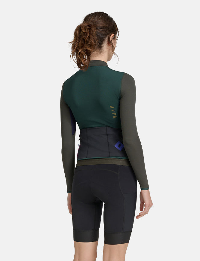 Womens Alt_Road Long Sleeve Jersey - Burnt Olive Green