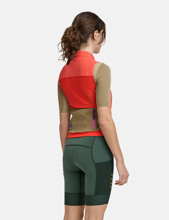 Womens Alt_Road Thermal Vest - Mars Red