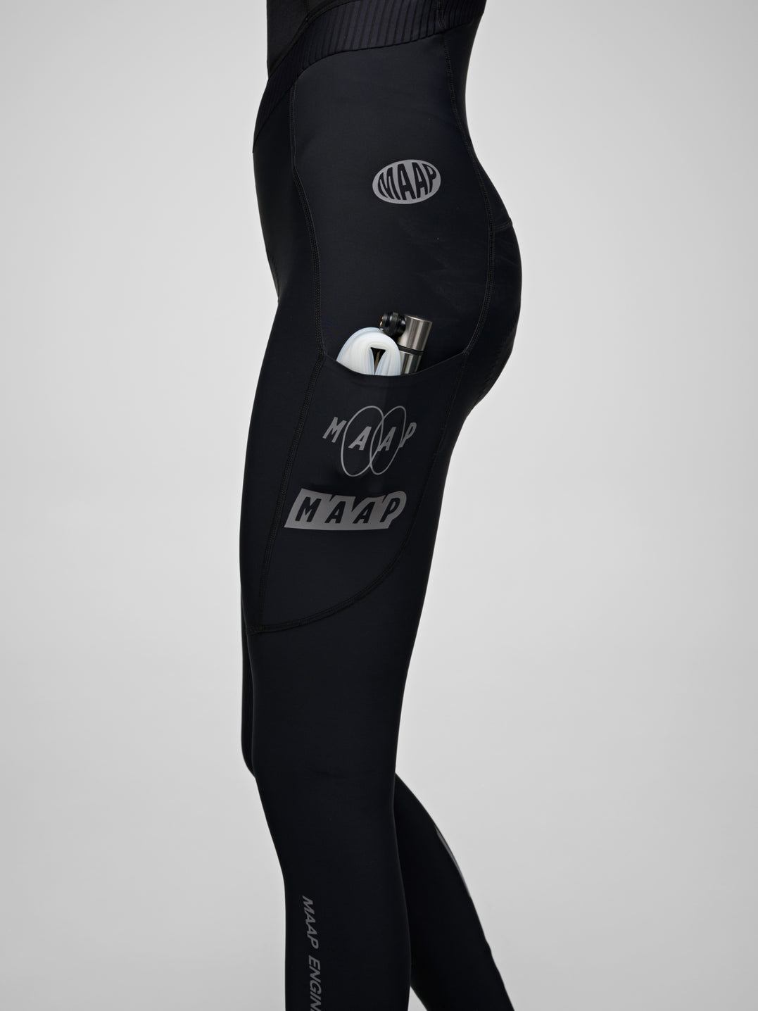 Women's Drome Team Bib Evo Cargo Tights - Black