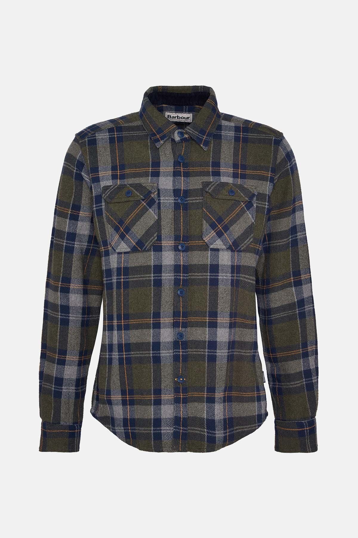 Snowcap Tailored Long-Sleeved Shirt - OLIVE MARL