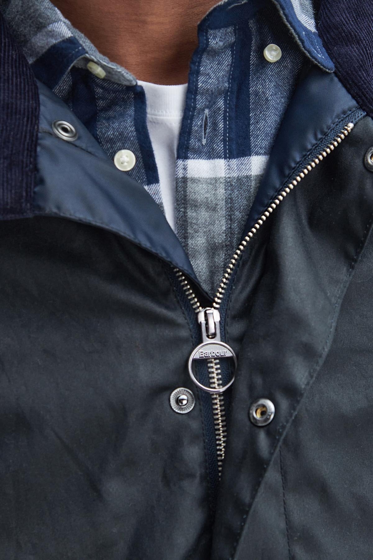 Beaufort Waxed Mac - NAVY