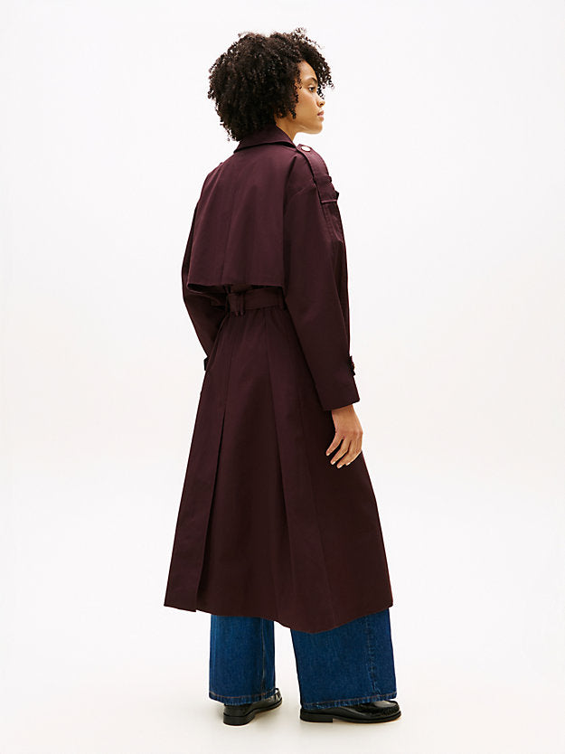 Water Repellent Twill Oversized Trench Coat