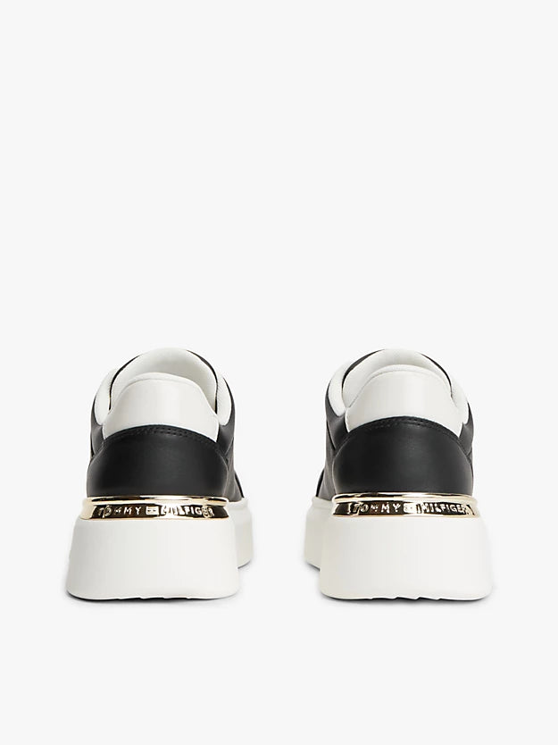 Metallic Monogram Leather Platform Trainers