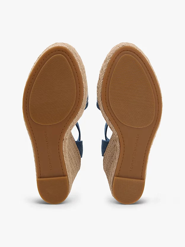Canvas Denim Wedge Espadrilles