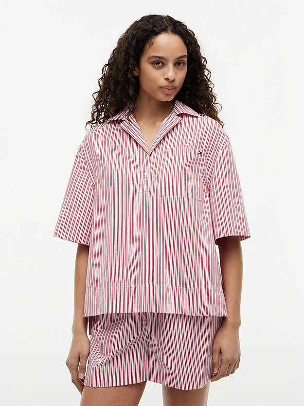 Relaxed Fit Poplin Short Sleeve Shirt