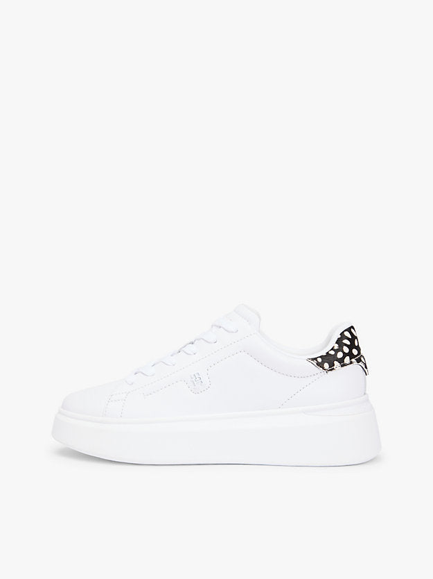 Snow Leopard Heel Leather Platform Trainers