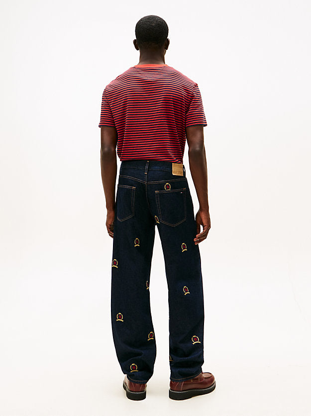 Jaimie Embroidery Relaxed Straight Leg Jeans