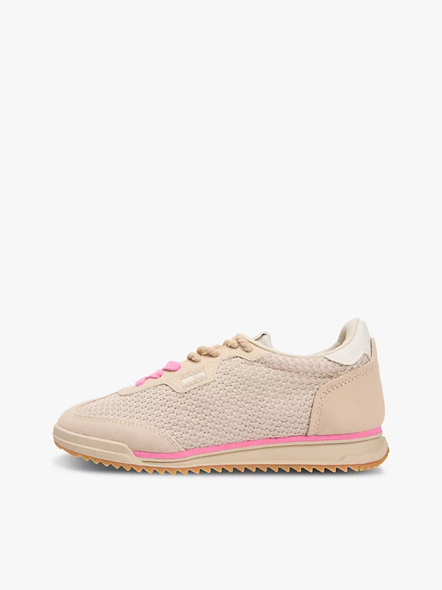 Low Profile Mixed Texture Knit Trainers