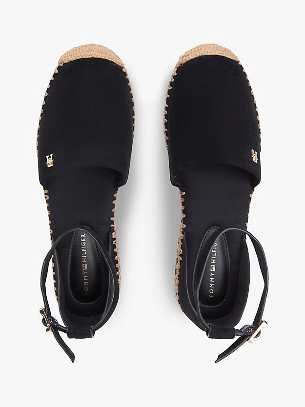 Suede Ankle Strap Platform Espadrilles