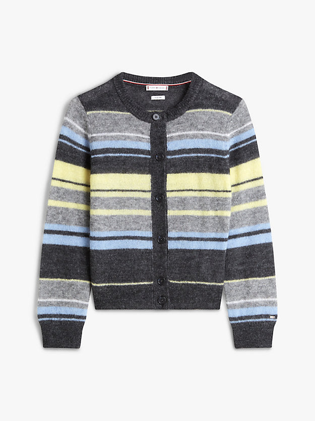 Alpaca Blend Crew Neck Cardigan
