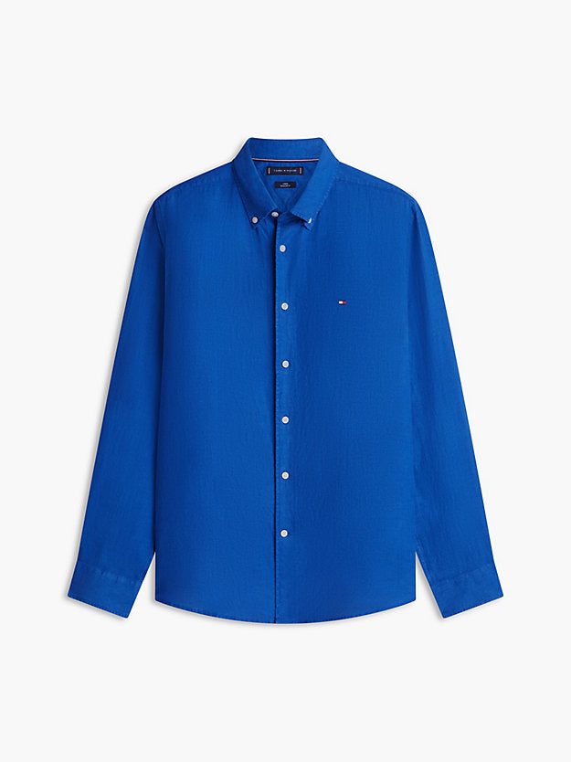 Regular Fit Washed Pure Linen Shirt