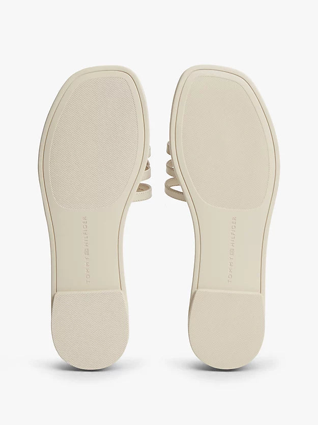 Logo Strap Leather Mules