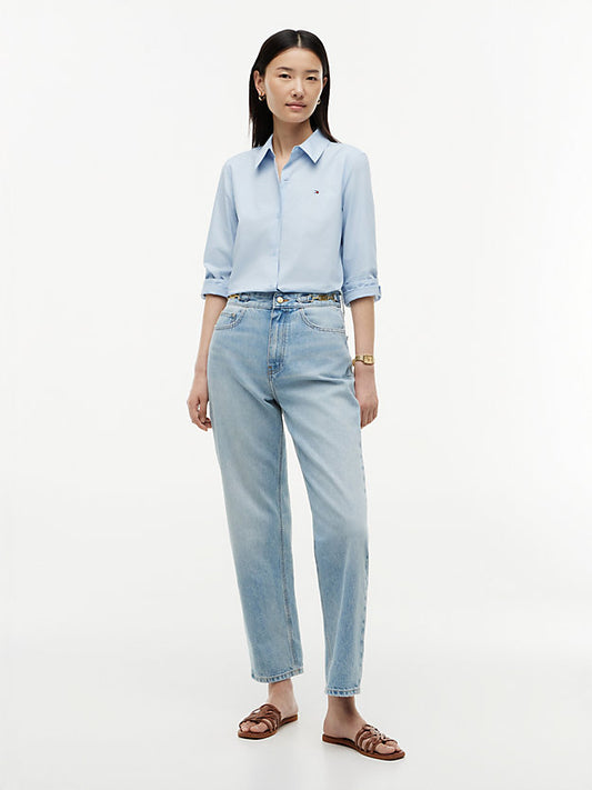 Flag Horsebit Regular Tapered Ankle Jeans