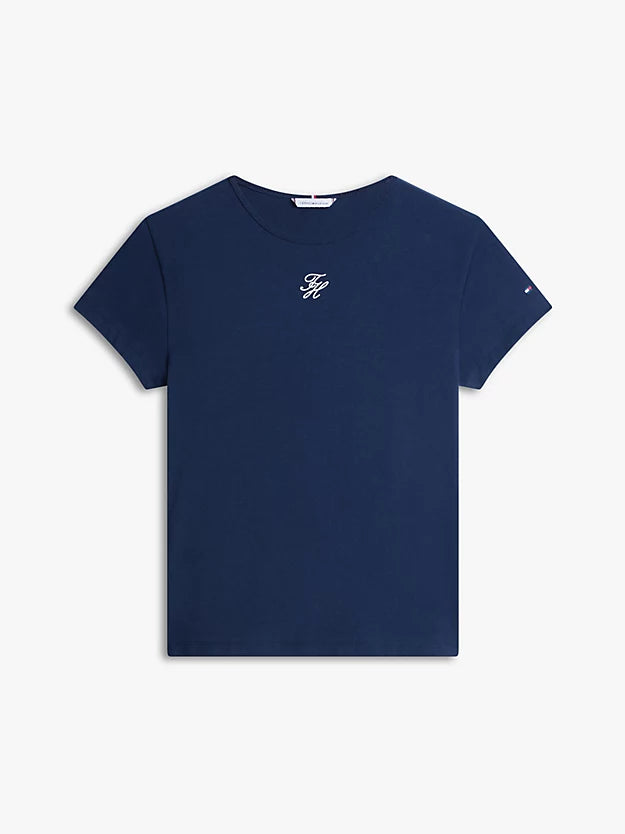 Textured Logo Slim Jersey T-Shirt