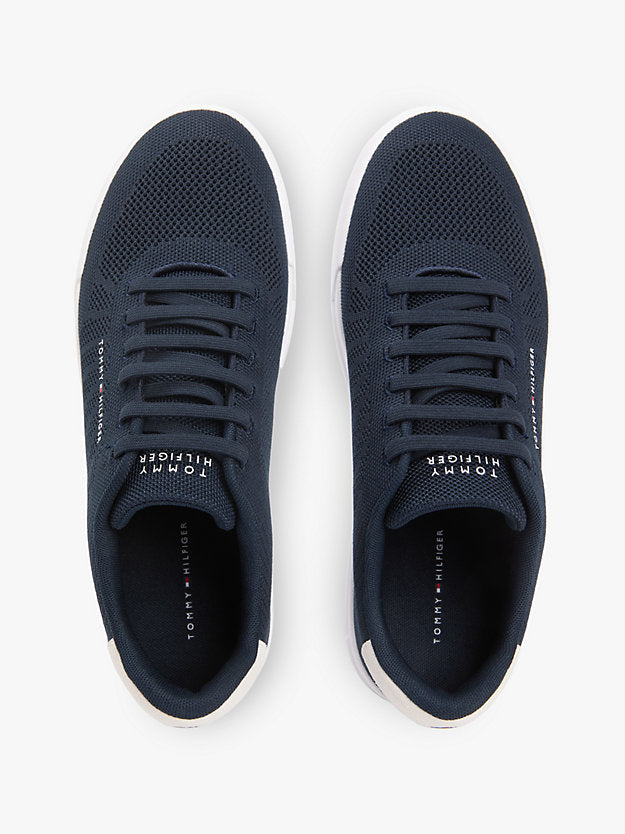 Logo Knit Court Trainers