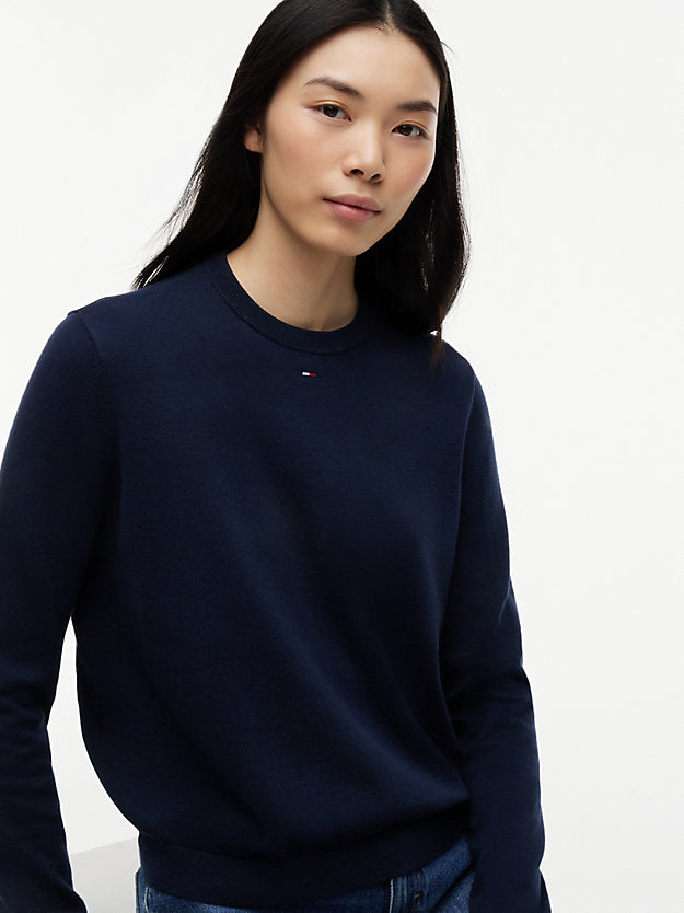 Flag Embroidery Crew Neck Jumper