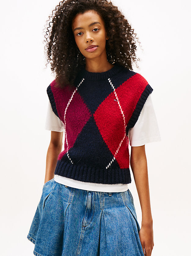 Argyle Sweater Vest WiAlpaca