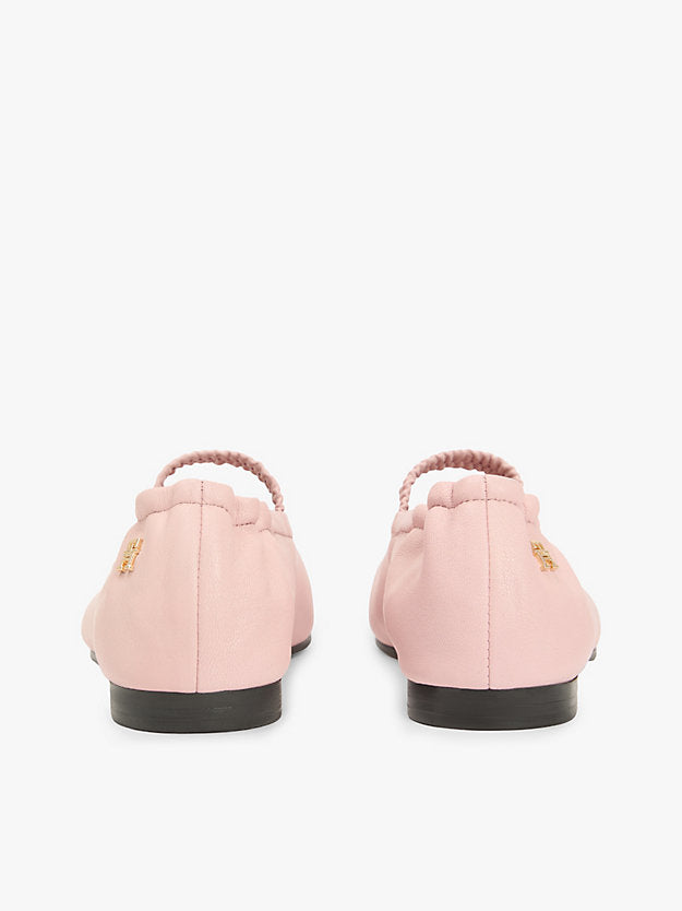 Leather Elasticated Strap Ballerinas