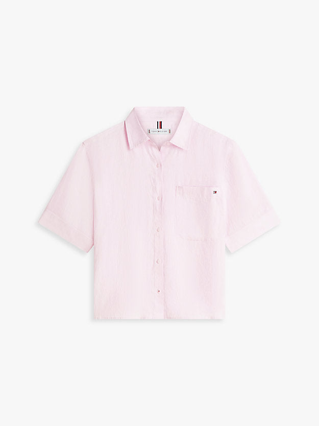 Relaxed Fit Pure Linen Short Sleeve Shirt