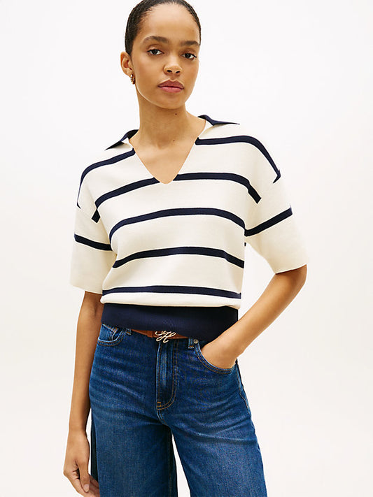 Premium Knit Relaxed Polo Jumper