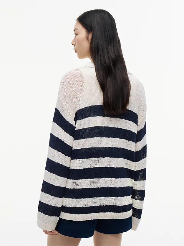 Stripe Relaxed Crew Neck Jumper