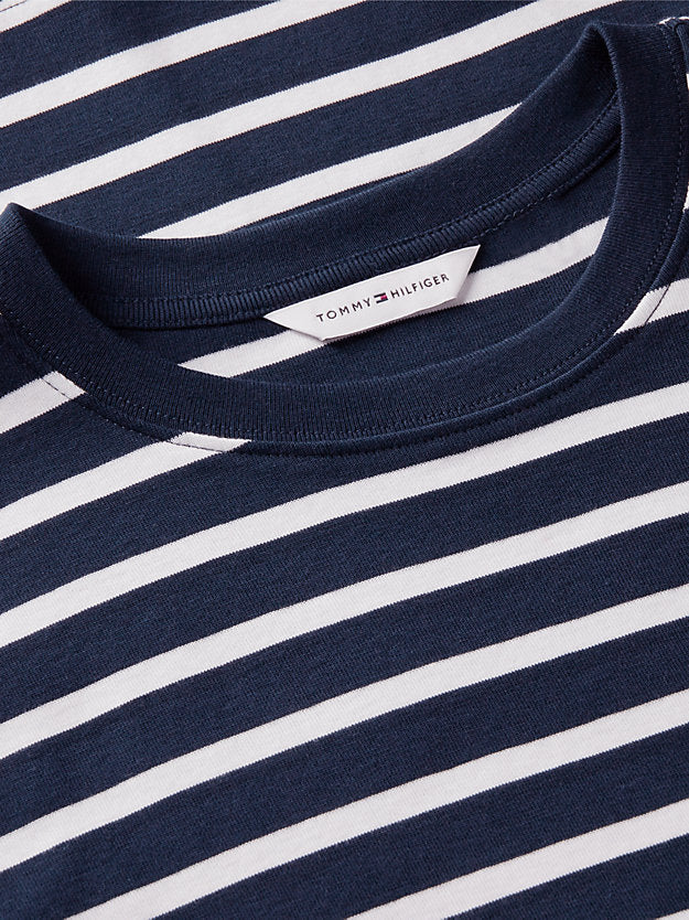 Flag Embroidery Slim Crew Neck T-Shirt