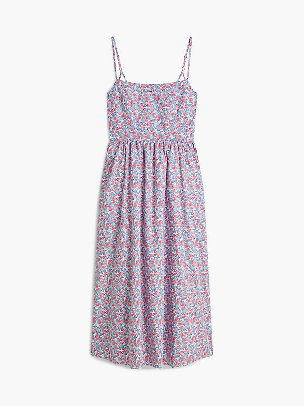 Crinkle Poplin Strap Maxi Dress