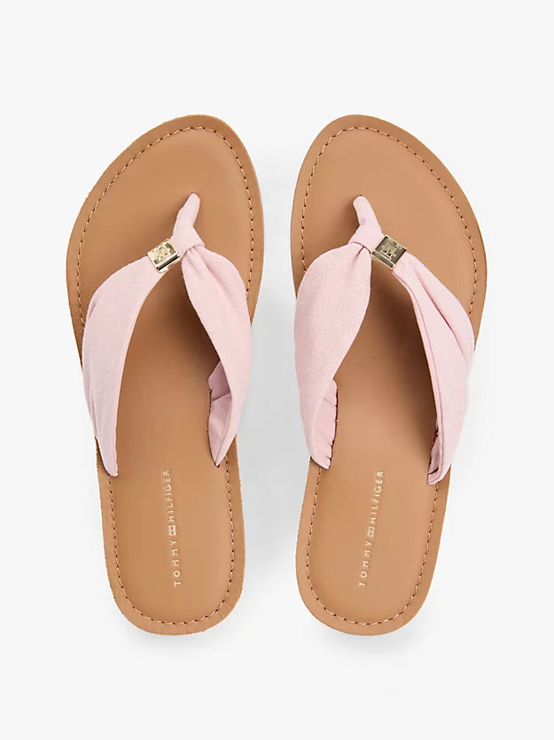 Monogram Plaque Hemp Flip-Flops