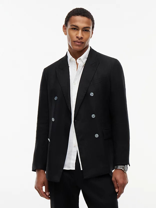 New York Label Regular Fit Pure Linen Blazer