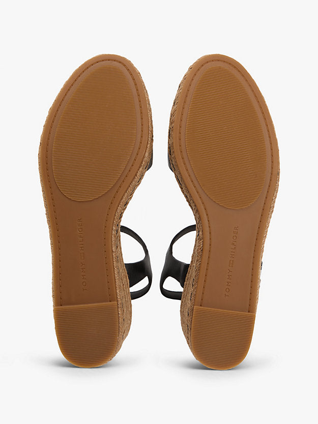 Monogram Leather Wedge Espadrilles