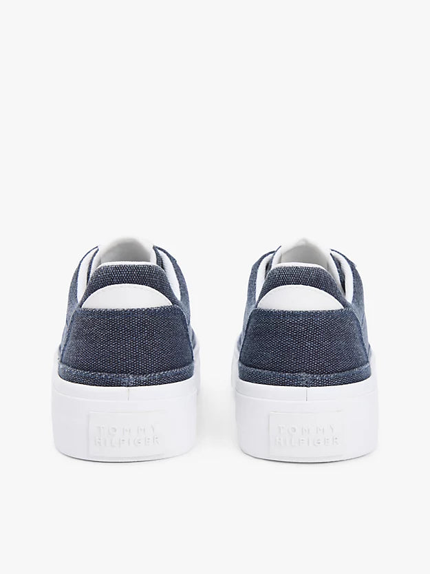 Washed Canvas Platform Trainers