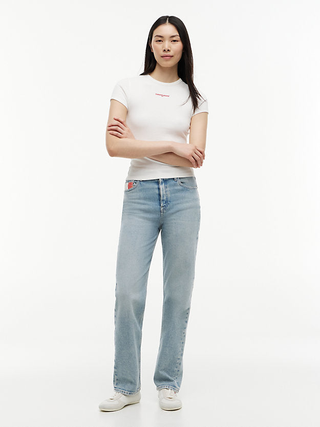 Vintage High Rise Slim Straight Jeans