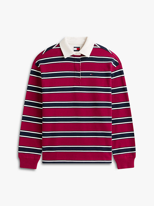 Stripe Relaxed Terry Rugby Shirt