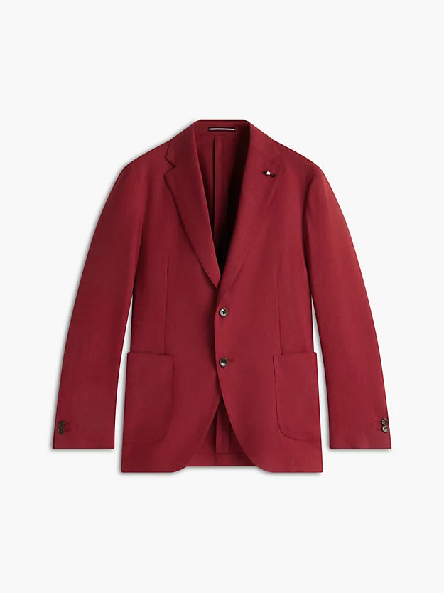 Regular Fit Linen Blend Single Breasted Blazer