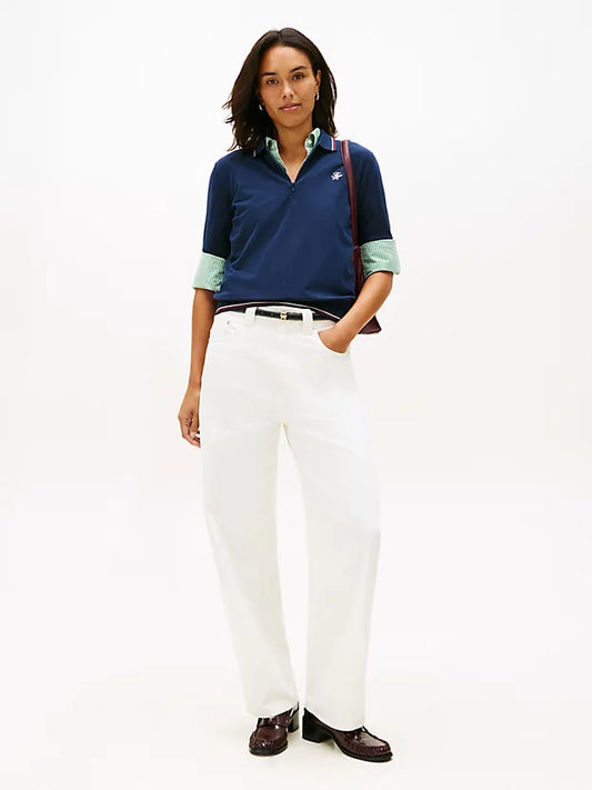 Regular Fit Pique Zip Polo Shirt