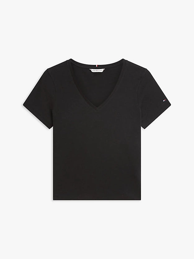 Linen Blend V-Neck T-Shirt