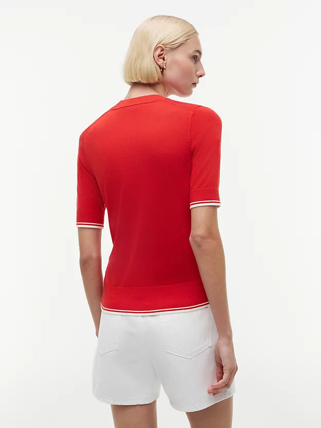Tipped Short Sleeve Jumper WiSilk