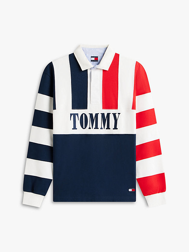 Relaxed Fit Colour-Blocked Rugby Shirt